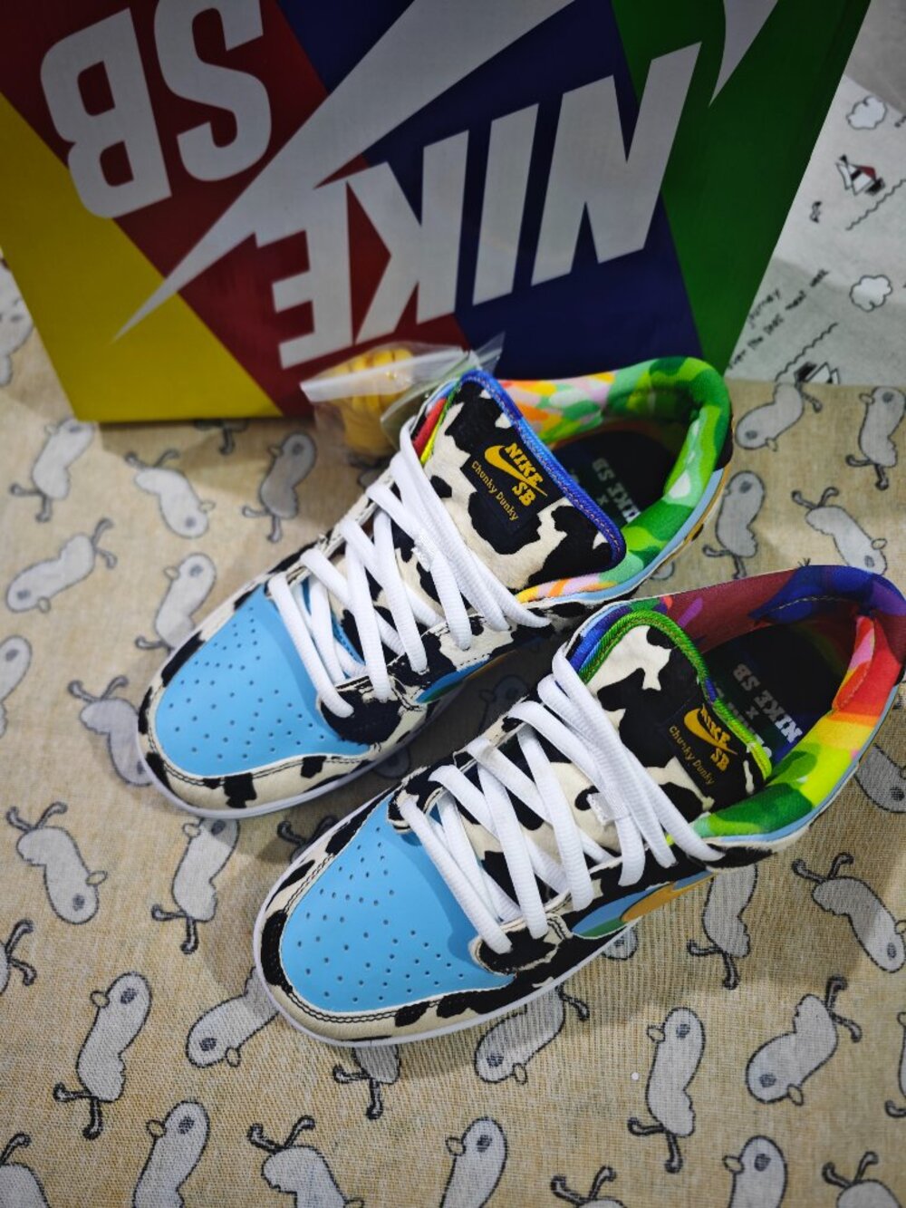 Nike SB Dunk Low × Ben & Jerry's Chunky Dunky Ice Cream Cow Shoes